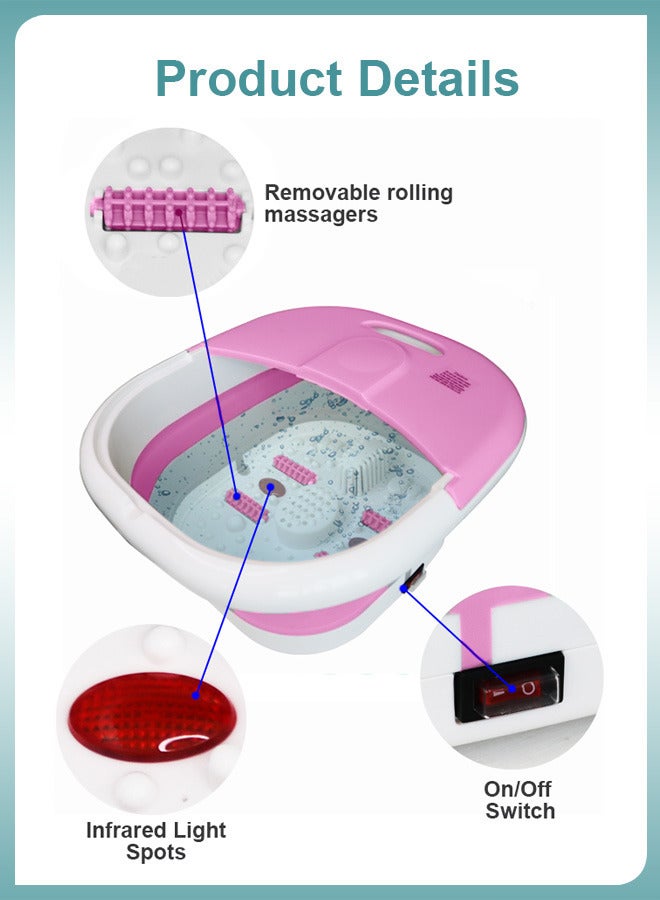 Electric Foot Spa Massage Machine with Foldable Bucket for Foot Bath