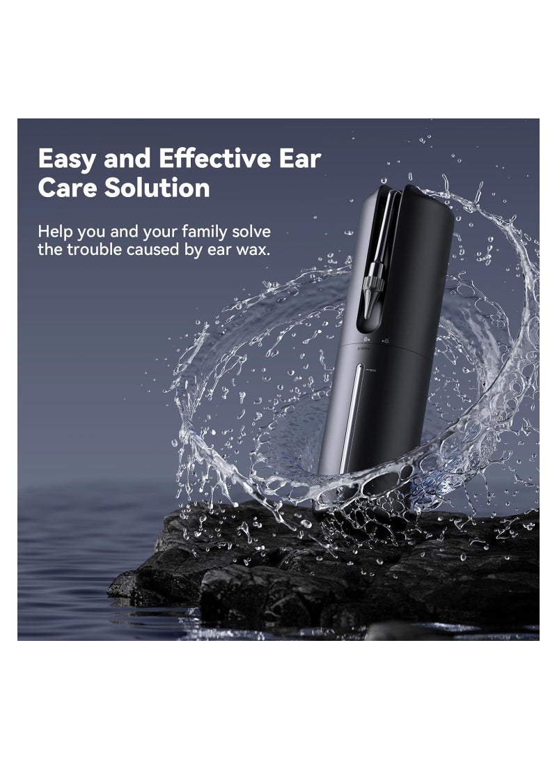 Ear Wax Removal Electric Ear Cleaner Ear Cleaning Kit Ear Irrigation Flushing System with 5 Pressure Settings 4 Modes Ear Cleaning Irrigation Kit with Basin & 10 Tips USB Rechargeable