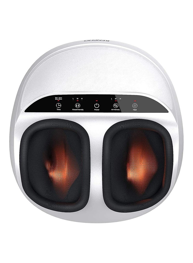 Foot Massager Machine With Heat, Shiatsu Massager Deep Kneading Therapy - White