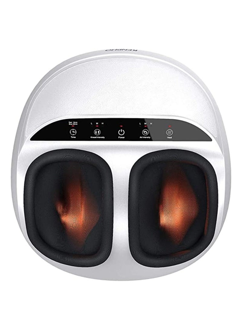 Foot Massager Machine with Heat Shiatsu Massager Deep Kneading Therapy White