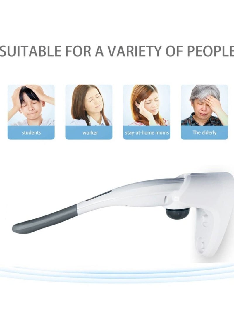 Rechargeable Handheld Deep Tissue Massager White