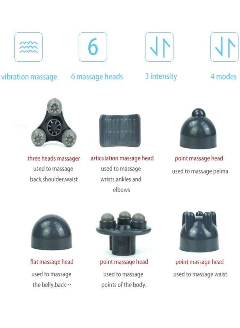Rechargeable Handheld Deep Tissue Massager White