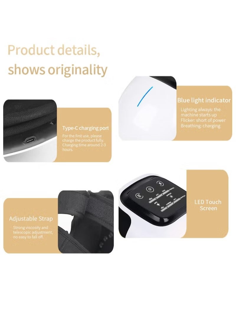 Arabest Knee Massager, Infrared Heated Vibration Physiotherapy Arthritis Massager, Kneading and Joint Warmer Rechargeable LED Display