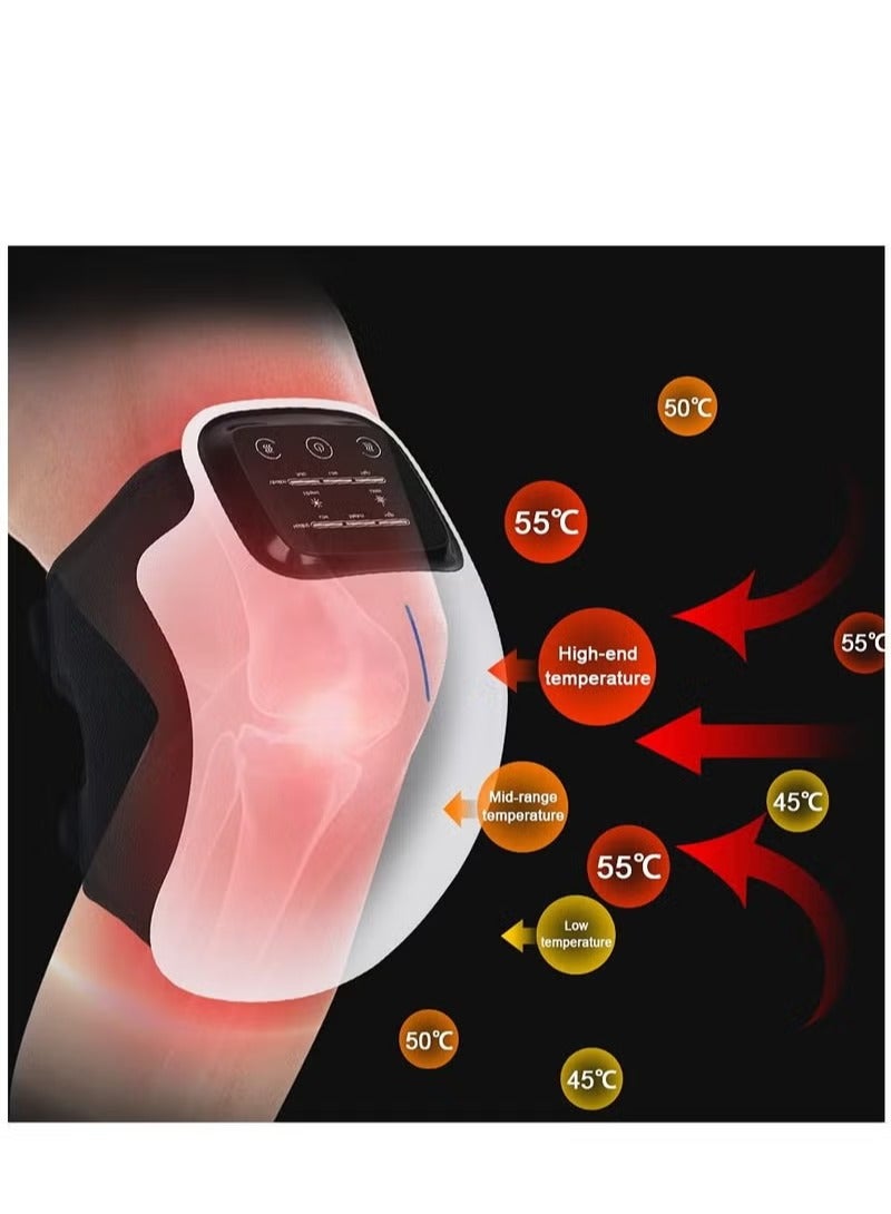Arabest Knee Massager, Infrared Heated Vibration Physiotherapy Arthritis Massager, Kneading and Joint Warmer Rechargeable LED Display