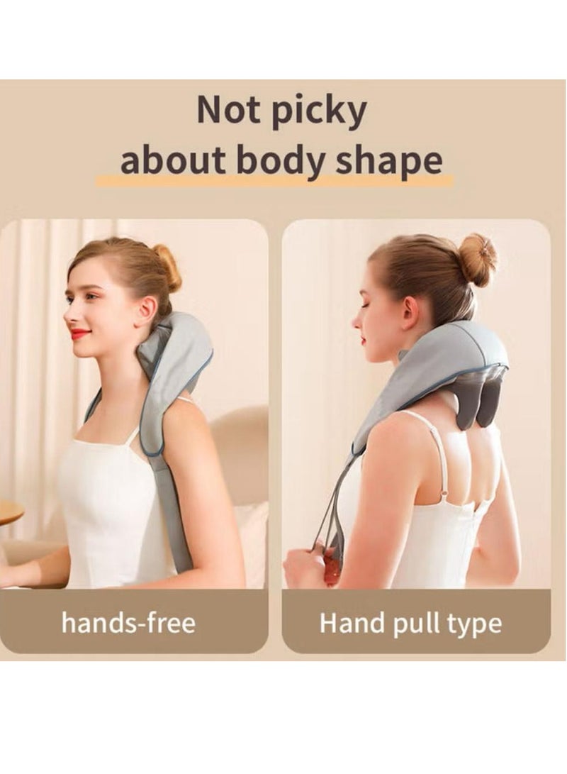 Mini Kneading Neck Massager Shoulder And Neck Hot Compress Massager Trapezius Massage Free Hands