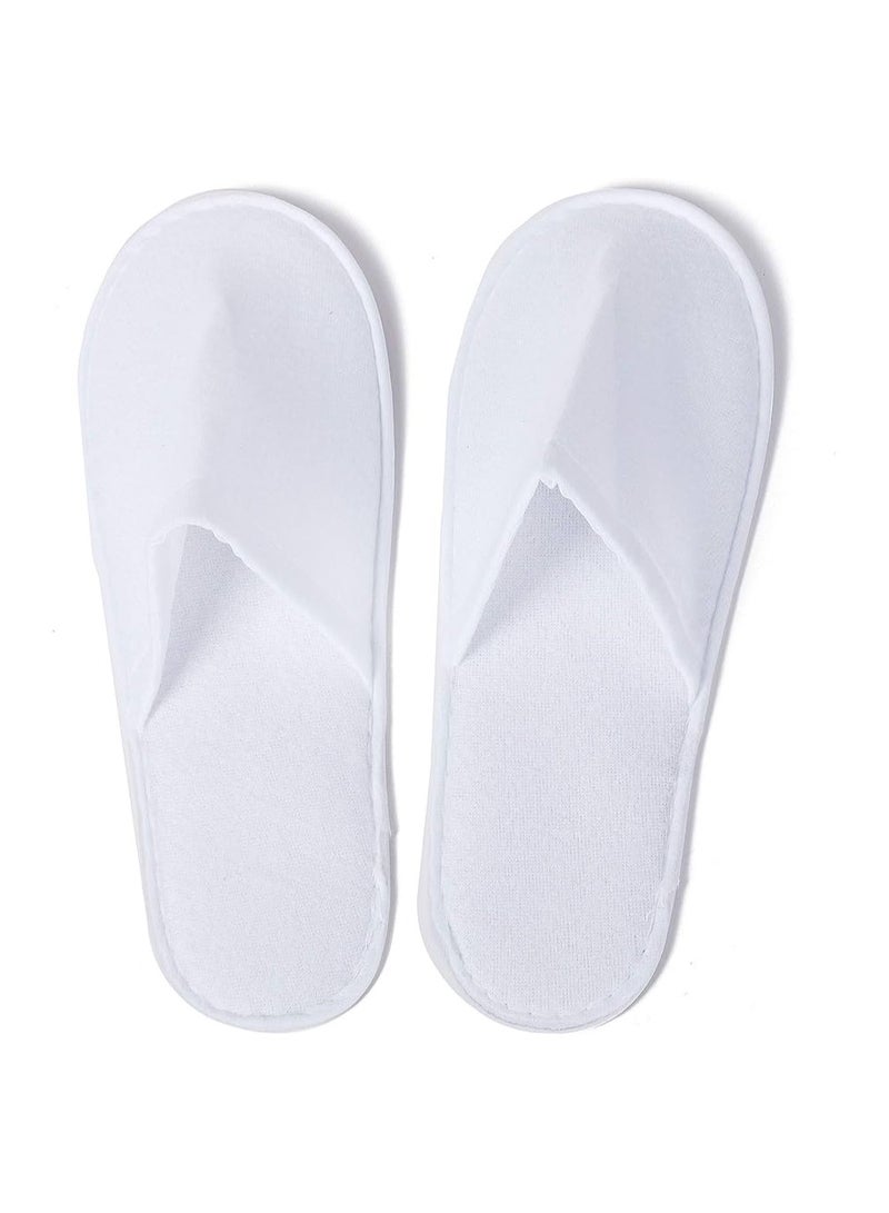 40 Pairs Disposable Slippers Closed Toe Spa Slippers White Hotel Slippers