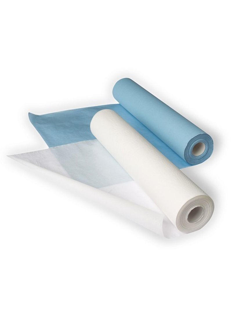 2 ROLL Disposable Non-Woven Bed Sheet, 50 Pcs/Roll Massage Table-BLUE-WHITE