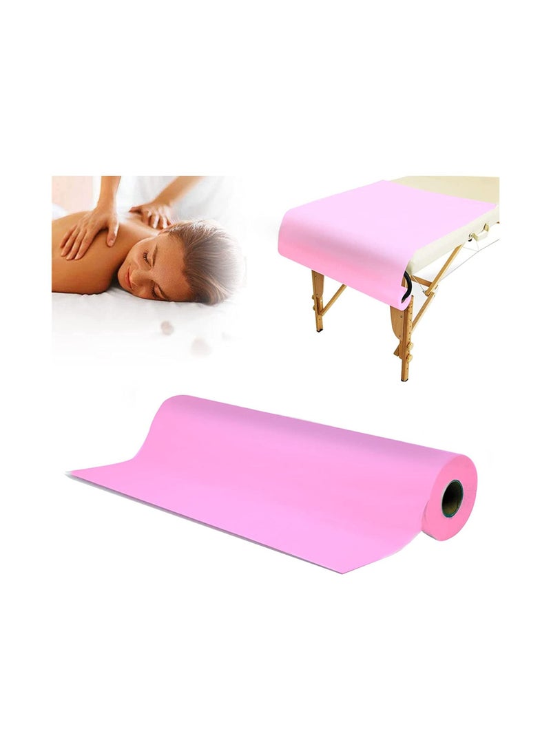 2 Roll Disposable Non Woven Bed Sheets Massage-Clinic-Salon Table Paper-Pink-White 50 PICS PER ROLL