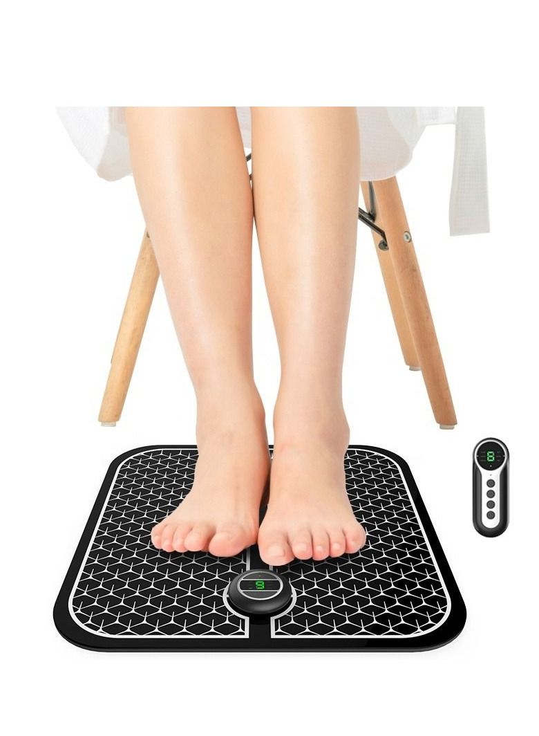 EMS Electric Feet Massager -Foot Massager for Circulation-6 Modes 9 Intensities-Foldable Rechargeable Circulation