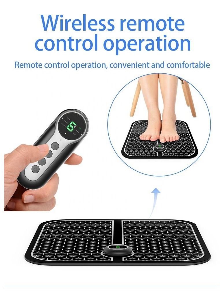 EMS Electric Feet Massager -Foot Massager for Circulation-6 Modes 9 Intensities-Foldable Rechargeable Circulation