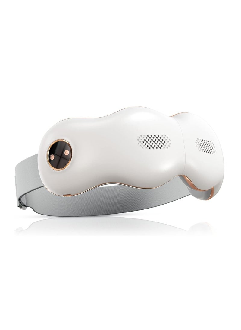 Eye Massager with Heat, Music Heated Massager for Migraines, Ideal Gifts for Women/ Men, Eye Mask Improve Sleep, Protein Material, Reduce Dark Circles and Puffiness, Silent Mode, Woman Men Gift