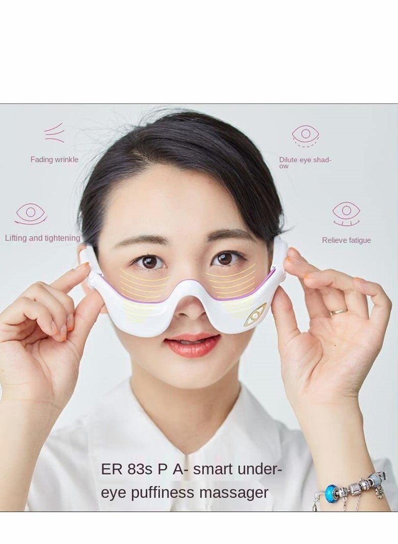 Eye Massager with Heat, Heated for Migraines, Relax and Reduce Strain Dark Circles Bags Dry Improve Sleep, Ideal Gifts Women/Men