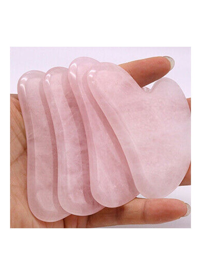 Natural Rose Quartz Stone Guasha Facial Face Neck Body Gua Sha Board Massager Pink