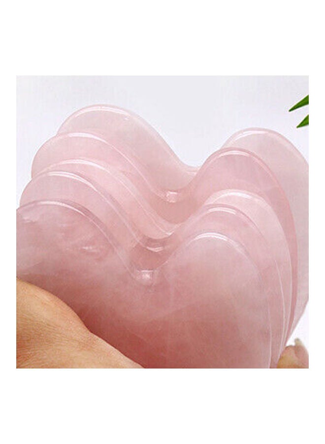 Natural Rose Quartz Stone Guasha Facial Face Neck Body Gua Sha Board Massager Pink