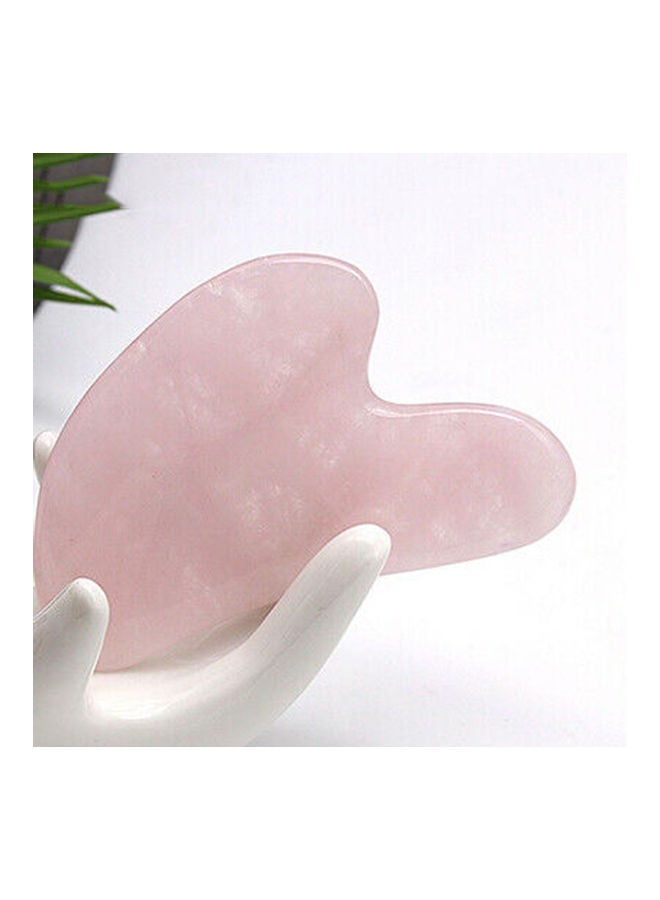 Natural Rose Quartz Stone Guasha Facial Face Neck Body Gua Sha Board Massager Pink