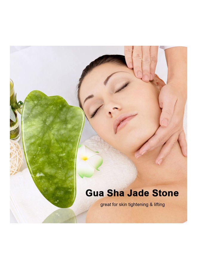 Gua Sha Board Jade Stone Guasha Scraping Massage Tool Facial Massager for Face Eyes Neck Body Skin Lifting & Tightening