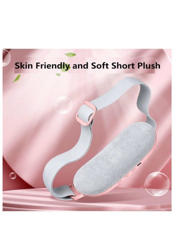 Portable Cordless Heating Pad, Menstrual Heating Pad with 3 Heat Levels and 3 Vibration Massage Modes, Fast Heating Belly Wrap Belt, Back or Belly Pain Relief Heating Pad for Women and Girl