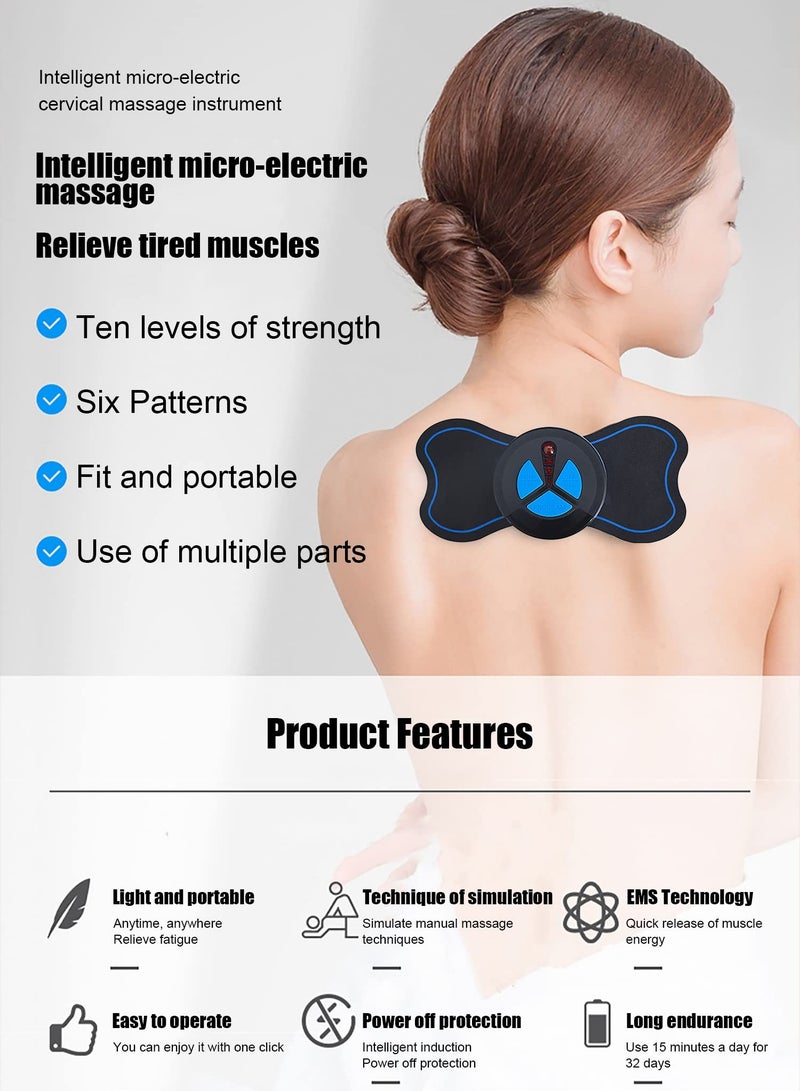 Whole Body Massager Cervical Spine Massager, Portable Mini Neck Pads Relieve Pressure of The for Shoulder Back Waist Arms Legs Aches (2PCS)