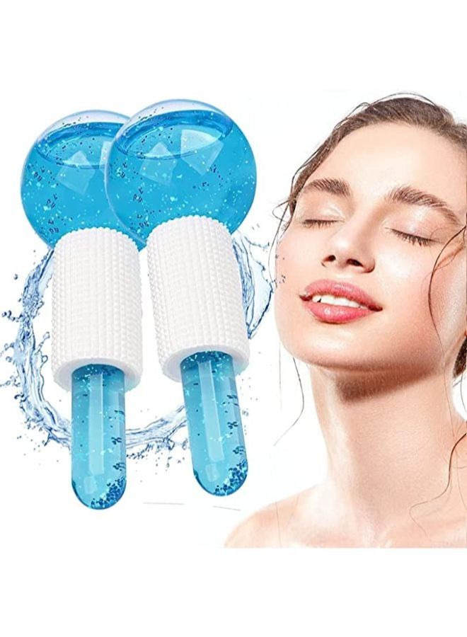 2 Pieces Crystal Glass Ball for Redness Soothing Face Wrinkle Remover Beauty Care Tool for Redness Soothing Facial Wrinkle Removal