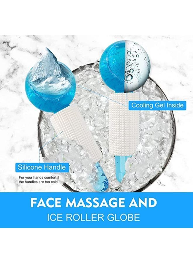 2 Pieces Crystal Glass Ball for Redness Soothing Face Wrinkle Remover Beauty Care Tool for Redness Soothing Facial Wrinkle Removal