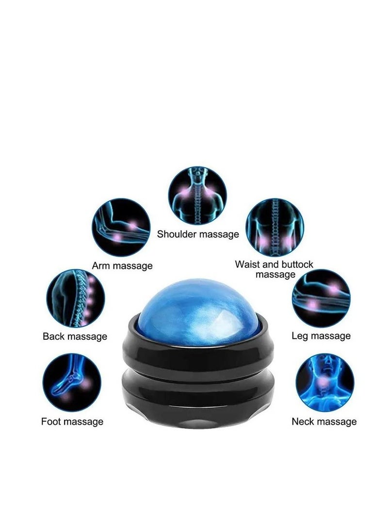 2-Pack Manual Massage Balls  Roller Back Massager Great for Relax and Therapy  Deep Tissue Tool to Relief Full Body  Sore Muscle  Neck  Shoulders Feet  Joint Pain Stiffness(Blue)