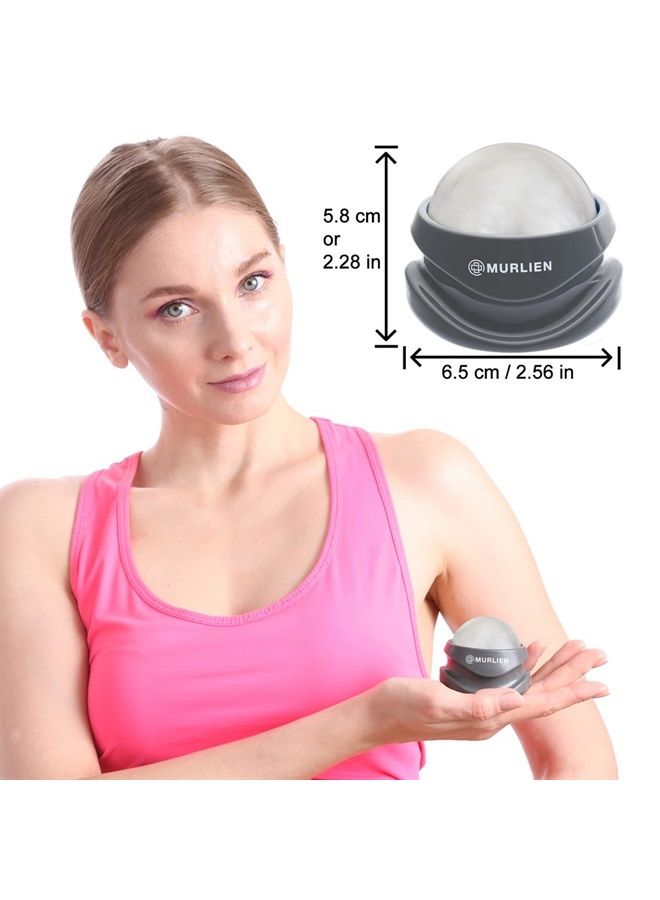 Massage Roller Ball, Tight and Sore Muscles Relief, Manual Massager, Alleviating Shoulder, Arms, Back, Legs, Calves or Muscle Tension - White