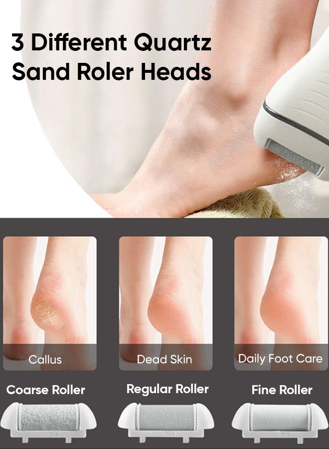 JC BUCKMAN Easy Pedi, Electric Foot Callus Remover Kit , Rechargeable, Portable Electronic Foot File Pedicure Tools
