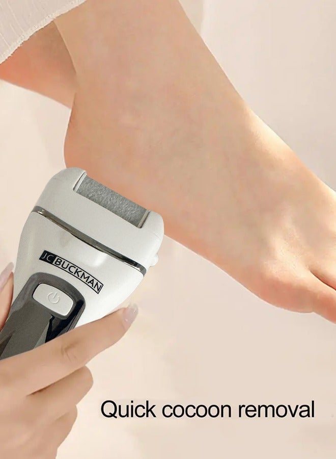 JC BUCKMAN Easy Pedi, Electric Foot Callus Remover Kit , Rechargeable, Portable Electronic Foot File Pedicure Tools