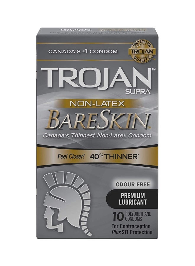 10-Piece Supra Non-Latex Bareskin Condom Set