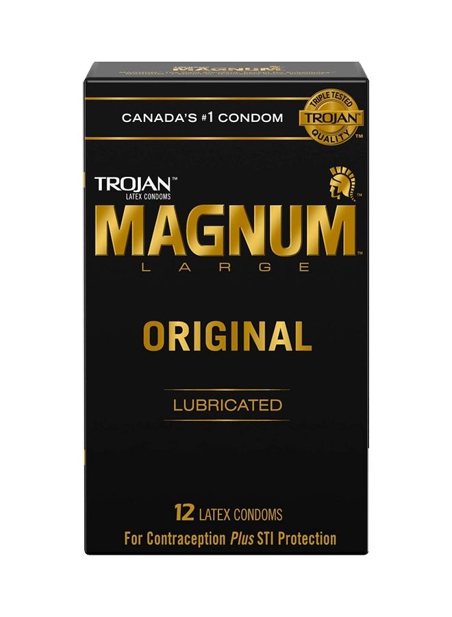 12-Piece Magnum Large Original Lubricated Condom Set