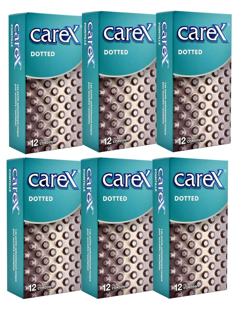 Pack Of 6 Boxes Dotted Condoms