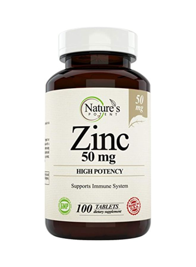 Zinc High Potency Dietary Supplement - 100 Tablets