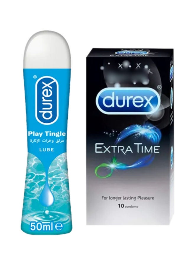 Extra Time 10 Pack and Durex Play Tingle Lube 50ml