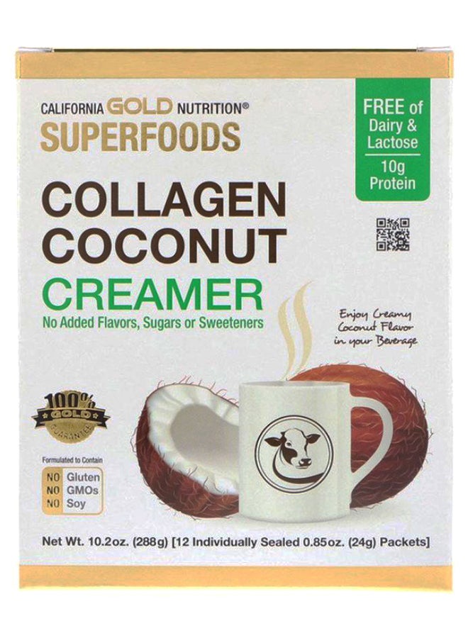 Unsweetened Superfoods Collagen Coconut Creamer - 12 Packets