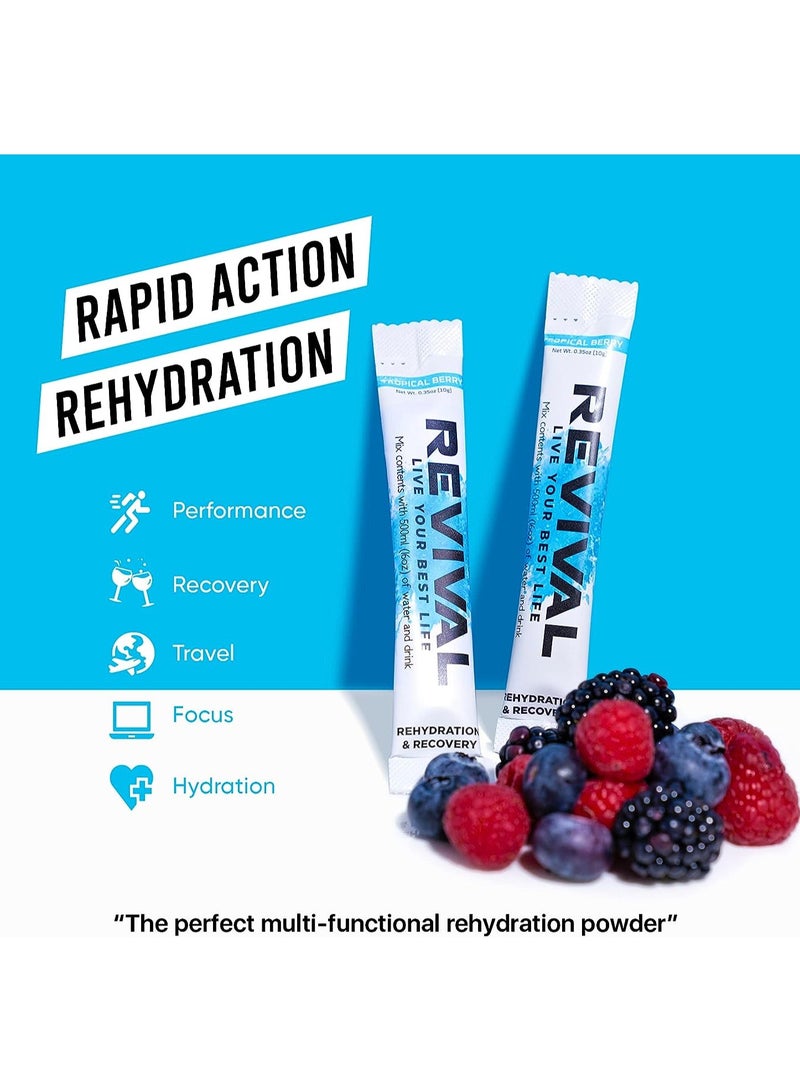 Revival Rapid Rehydration Electrolytes Powder Lemon & Lime 12 Sachet