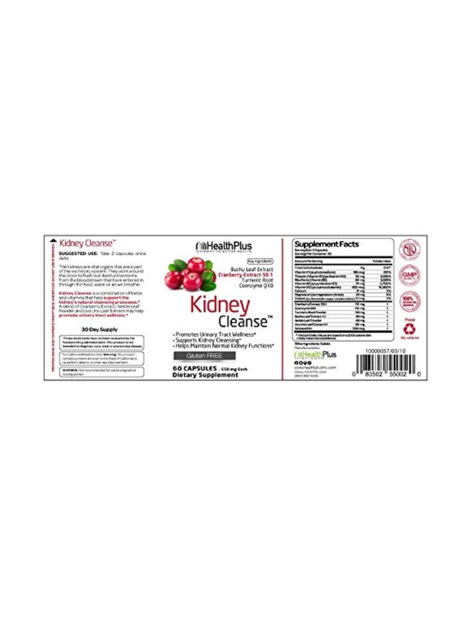 Kidney Cleanse 550mg - 60 Capsules