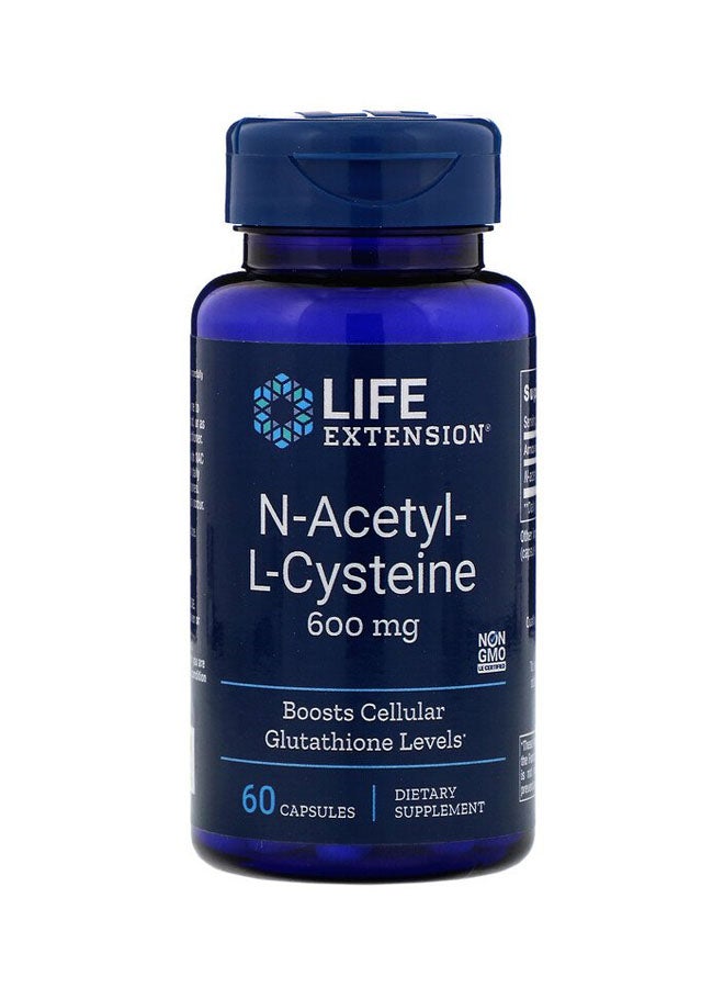 Pack Of 4 N-Acetyl L-Cysteine 600mg Dietary Supplement - 60 Veg Capsules