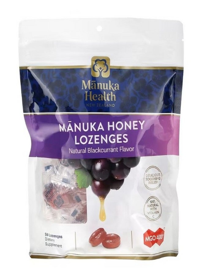 Manuka Honey Lozenges Natural Blackcurrant 58 Lozenges