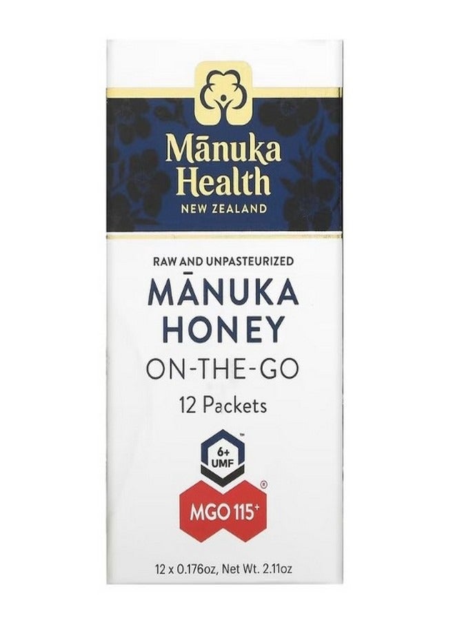 Manuka Honey On The Go MGO 115 12 Packets 0.176 oz 5 g Each