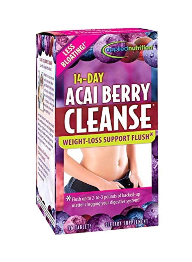 Pack Of 2 Acai Cleanse Weight Loss Support Flush - 56 Tablets