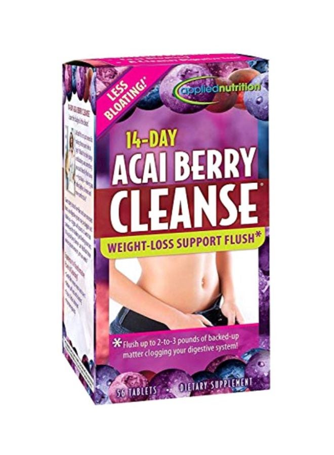 Pack Of 2 Acai Cleanse Weight Loss Support Flush - 56 Tablets