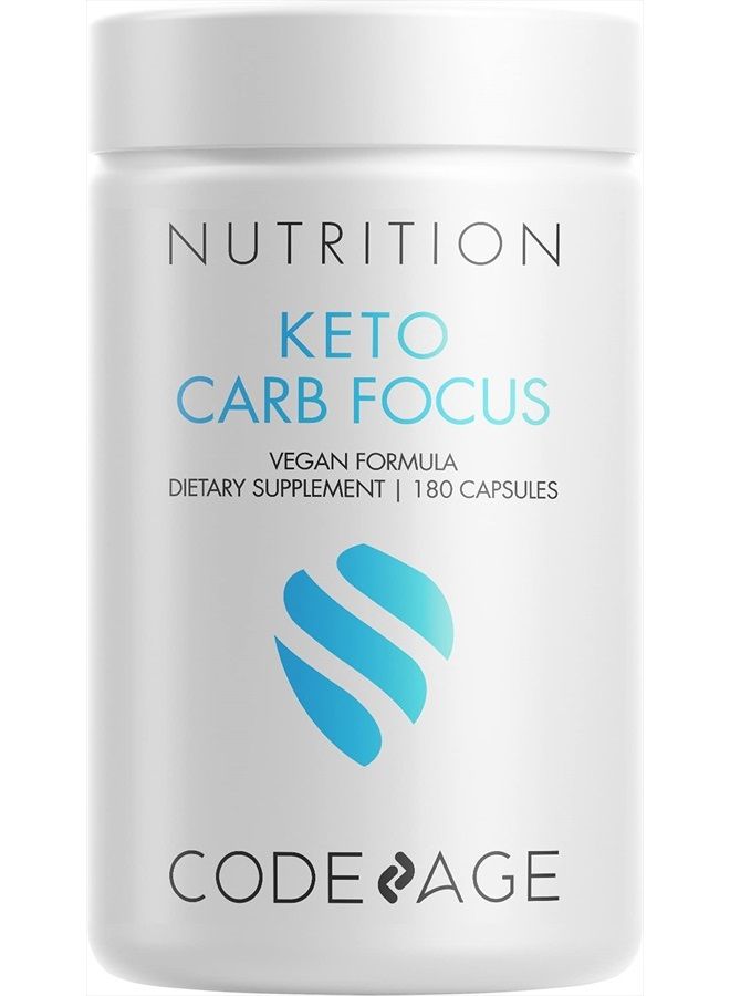 Keto Carb, White Kidney Bean, Green Tea & Cinnamon Bark Supplement, Triple Action Keto Cheat Vegan Pills, Ketogenic, Low Carb Diet Sugar, 3 Months Supply, Non-GMO, Gluten-Free, 180 Capsules