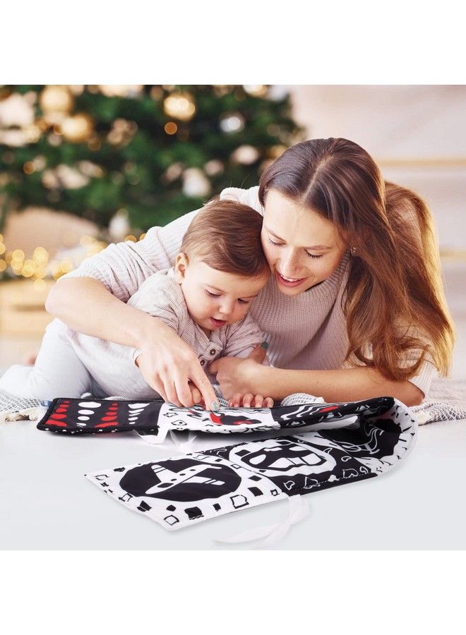 Black White Baby Soft Book Baby Soft Books 06 Months Infant Tummy Time Cloth Book Crib Toys Folding Educational Activity Cloth Book Suitable 03 Years Old Newborn Toys …