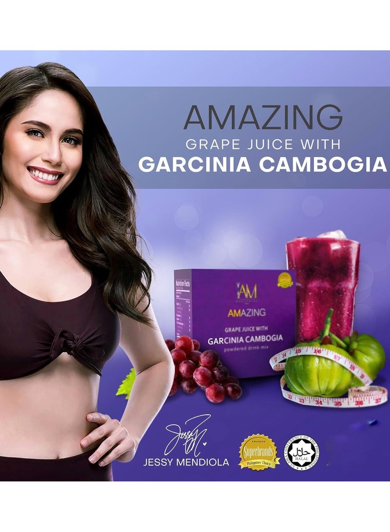 Amazing Grape Flavored Powder Drink Mix with Garcinia Cambogia, Unlock Weight Loss Benefits, Prevent Fat Storage, Lower Blood Pressure and cholesterol, 150g.