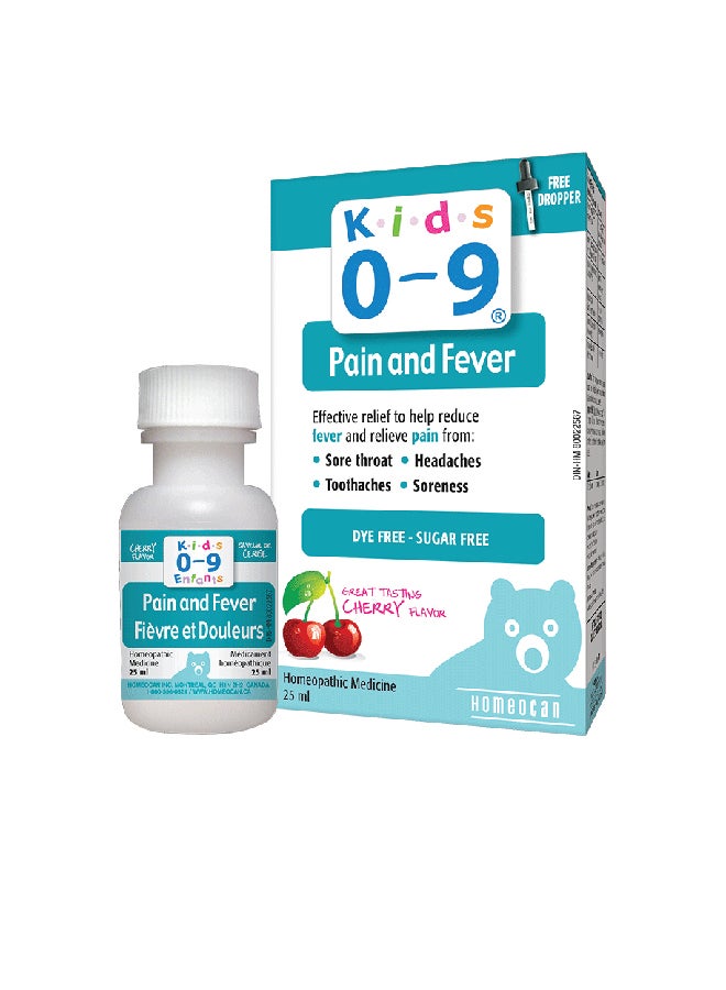 Generic Kids 0-9 Homeopath Pain & Fever -25Ml