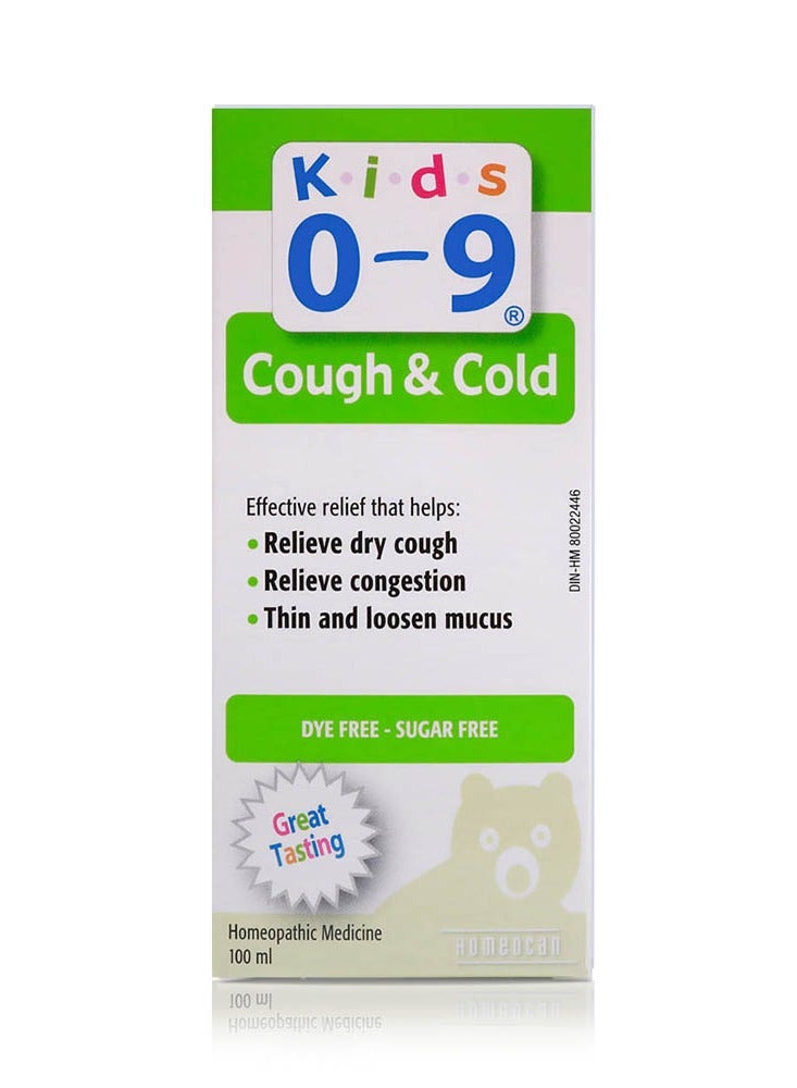 kids 0-9 cough and cold