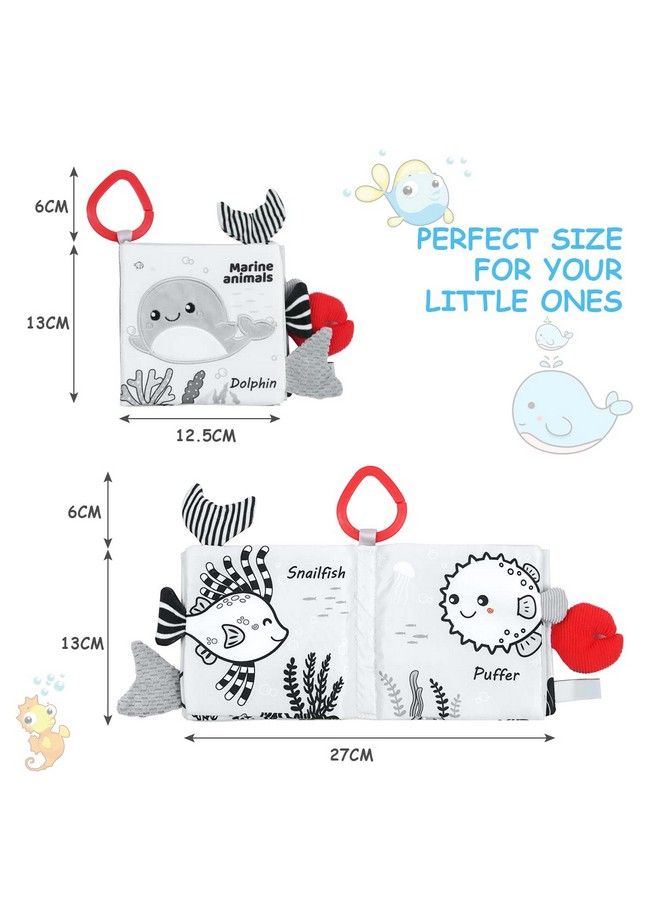 Soft Cloth Baby Books Baby Books 06 Months 3D Black And White High Contrast Soft Cloth Book Washable Nontoxic Early Baby Book