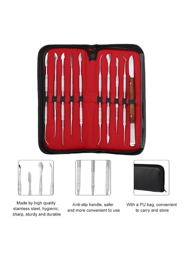 10-Piece Dental Tool Set With PU Holder Case