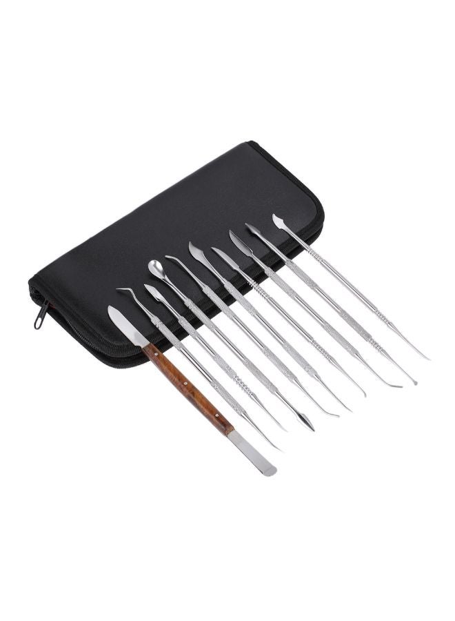 10-Piece Dental Tool Set With PU Holder Case