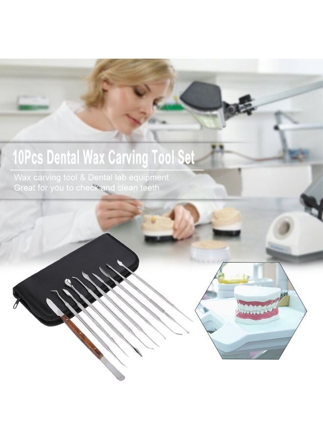 10-Piece Dental Tool Set With PU Holder Case